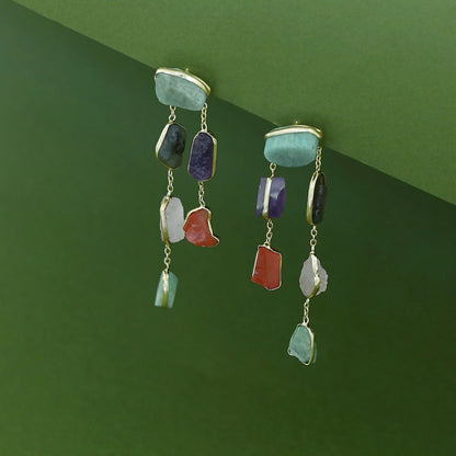 Raw Stone Earring