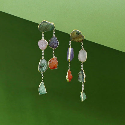 Raw Stone Earring